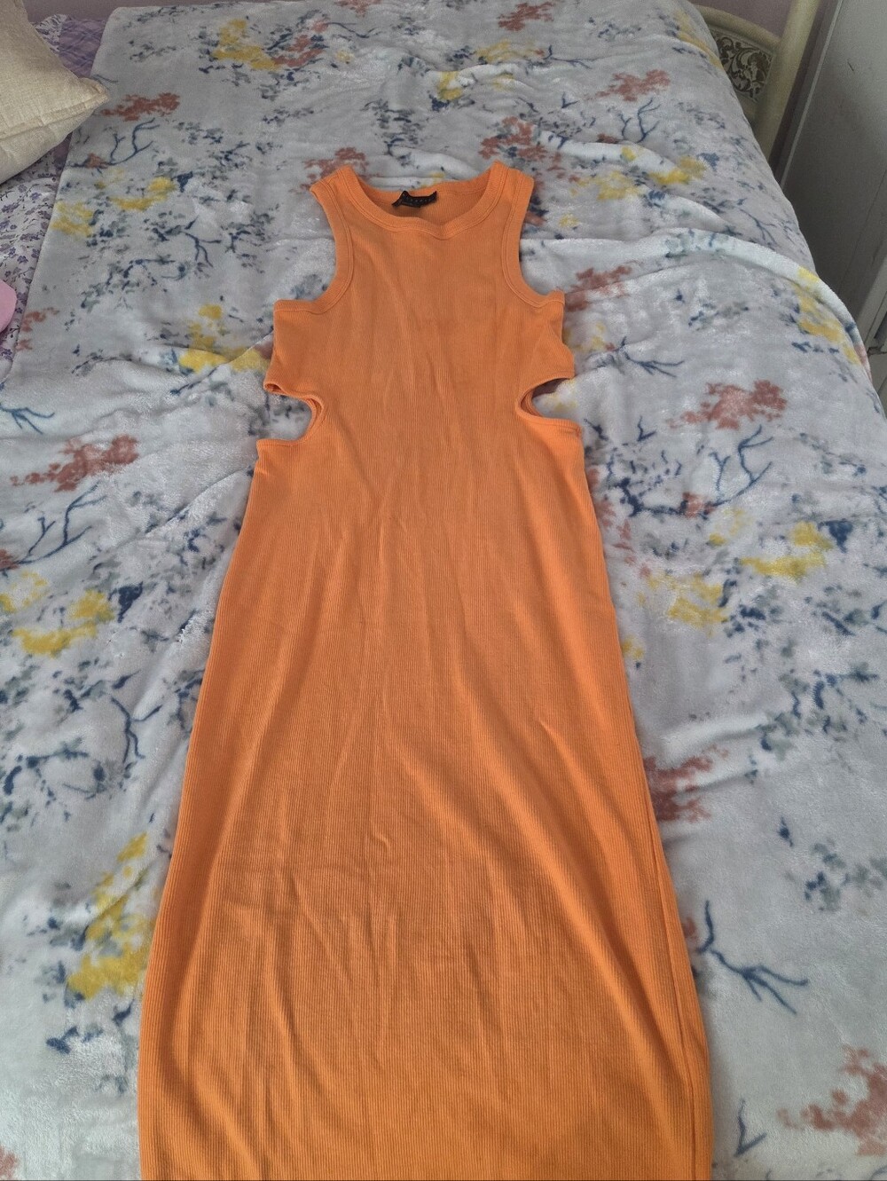 Sanctuart Sleeveless Cutout Bodycon Dress - Orange